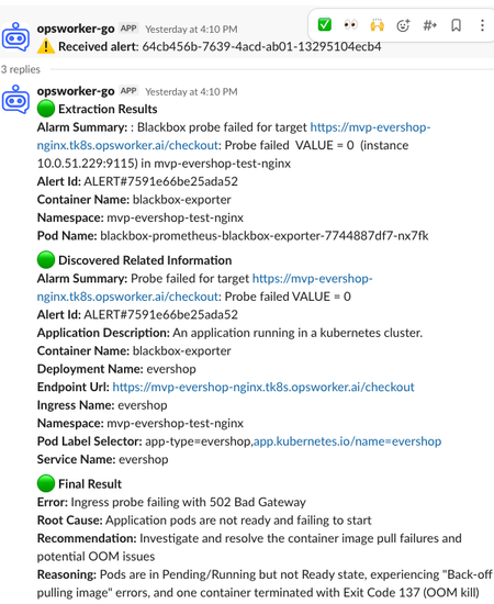 Pre-MVP Showcase: Resolving a Real Kubernetes Incident